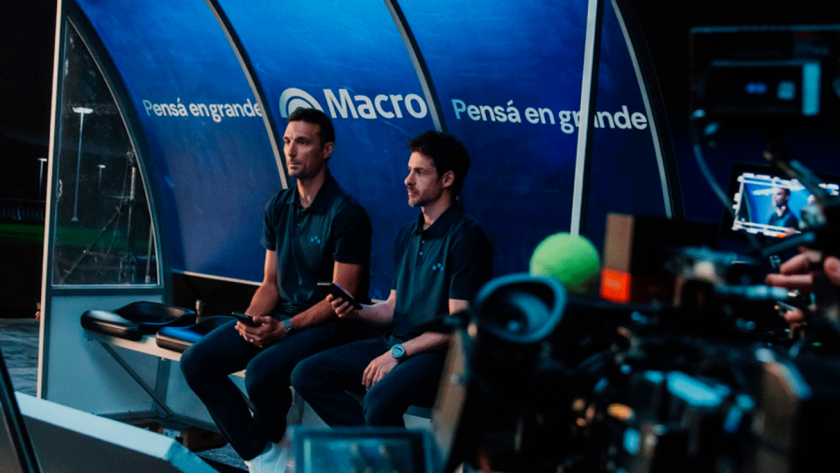 Campaña realizada para Banco Macro con la participación del cuerpo técnico de la selección Argentina, Lionel Scaloni y Pablo Aimar en Cacodelphia Studios.